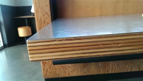 adhesive sheet metal to plywood